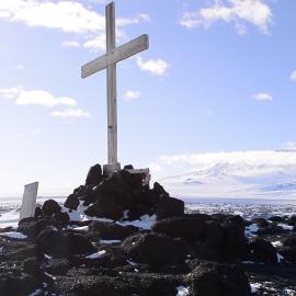Cape Evans Wind Vane Hill Memorial Mt Erebus 