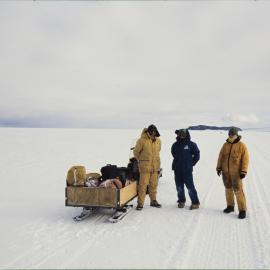 Seal Team K063 on sea ice near Turtle Rock.