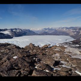 Upper Wright Glacier from Mount Fleming. Dry Valleys.