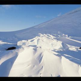 Ice pressure ridges at Hutton Cliffs. Ross Island.