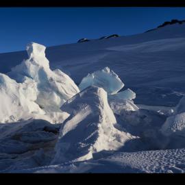 Ice pressure ridges at Hutton Cliffs. Ross Island.