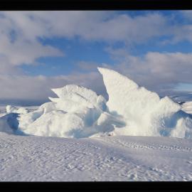 Ice pressure ridges at Hutton Cliffs. Ross Island.
