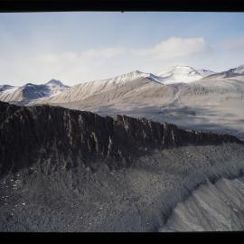 Bull Pass from above Wright Valley. Dry Valleys. Aerial. 