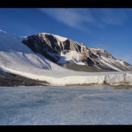 Suess Glacier and Mummy Pond.  Taylor Valley. Dry Valleys. 
