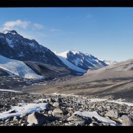 Suess Glacier from Kukri Hills. Dry Valleys.