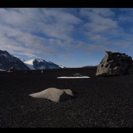 Kukri Hills above Taylor Valley. Ventifact rocks. Dry Valleys. 