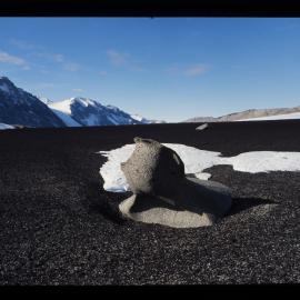 Kukri Hills above Taylor Valley. Ventifact rocks. Dry Valleys. 