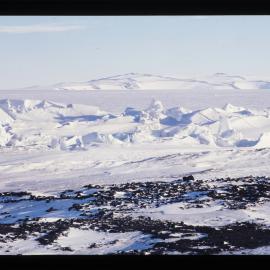 Pressure ridges at edge of sea ice near Scott Base
