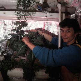 Tuppence Loe in the Hydroponics Unit