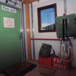 Fire exit door, 90m hose pack, engineers pack, spare hose (stage 3 link)