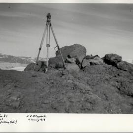 NZ Geological Survey and Antarctic Expedition 1958-59 "Wood Bay Expedition" - Solitary Rocks Resection Station (Highest Point on Solitary Rocks)