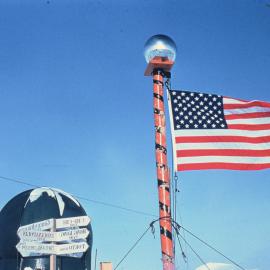 South Pole, US flag
