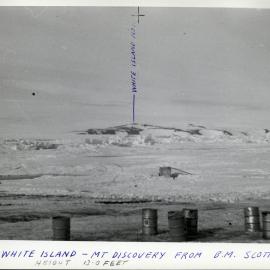 NZGS Minna Bluff from Scott Base, White Island from Dog Camp on Barrier