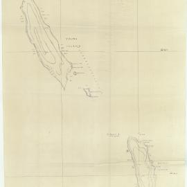 Hand drawn map of Balleny Islands (excluding Sturge I) 