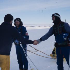 M. MacFarlane greeting Messner & Fuchs