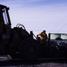 Unloading cargo at Scott Base