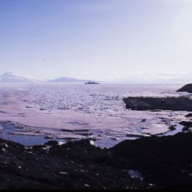 Icebreaker and ice wharf