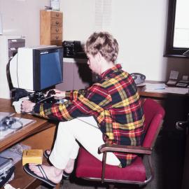 Don Wilkinson, Technician, in his office