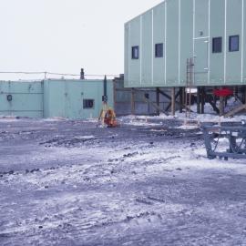 Phil Winters setting out foundation rods for Stage VI