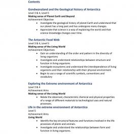 Antarctic Units - Contents Page 
