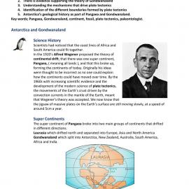 Gondwanaland and the Geological History of Antarctica, Year 5 (Level 3)