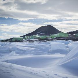 Scott Base from Pressure Ridges