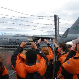 Viewing departing C130