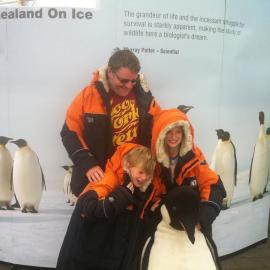 DAvid and Kids at the International Antarctic center