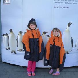 Kids and penguins at the International Antarctic Center