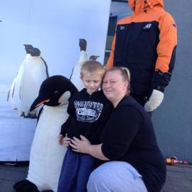 Mum and son at the International Antarctic Center