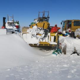 Along the traverse, as dig out begins