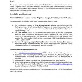 Event Planning Process & Key Dates 2017-18 Season