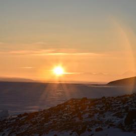 A beautiful sunset over The TAE hut.