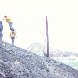 Working on cables, McMurdo Station