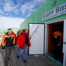 U.S. Secretary of State John Kerry arrives at Scott Base
