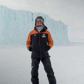 Damian Christie at Barne Glacier
