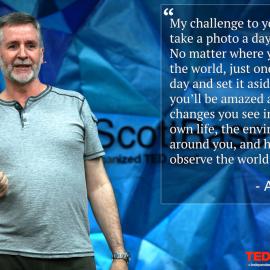 Anthony Powell speaking at TEDx, Scott Base