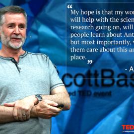 Anthony Powell speaking at TEDx, Scott Base