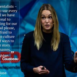 Ashlan Cousteau speaking at TEDx, Scott Base
