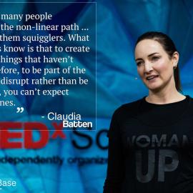 Claudia Batten speaking at TEDx, Scott Base