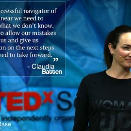 Claudia Batten speaking at TEDx, Scott Base