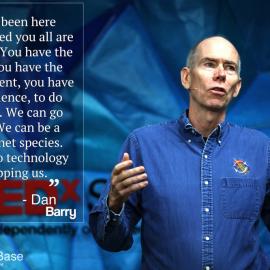 Dan Barry speaking at TEDx, Scott Base
