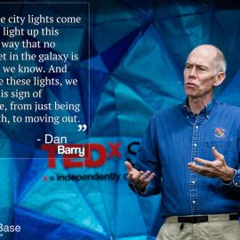 Dan Barry speaking at TEDx, Scott Base