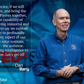 Dan Barry speaking at TEDx, Scott Base