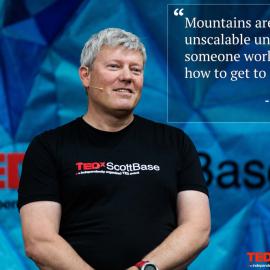 Gary Wilson speaking at TEDx, Scott Base