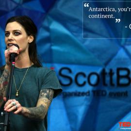 Gin Wigmore performingat TEDx, Scott Base
