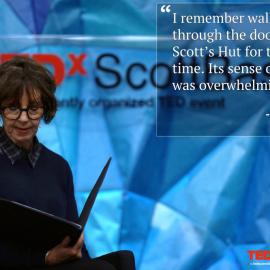 Jane Ussher speaking at TEDx, Scott Base