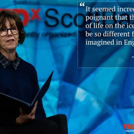 Jane Ussher speaking at TEDx, Scott Base