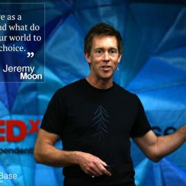 Jeremy Moon speaking at TEDx, Scott Base