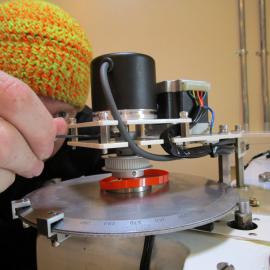 Wills Dobson attaching the JMA dobson automation system